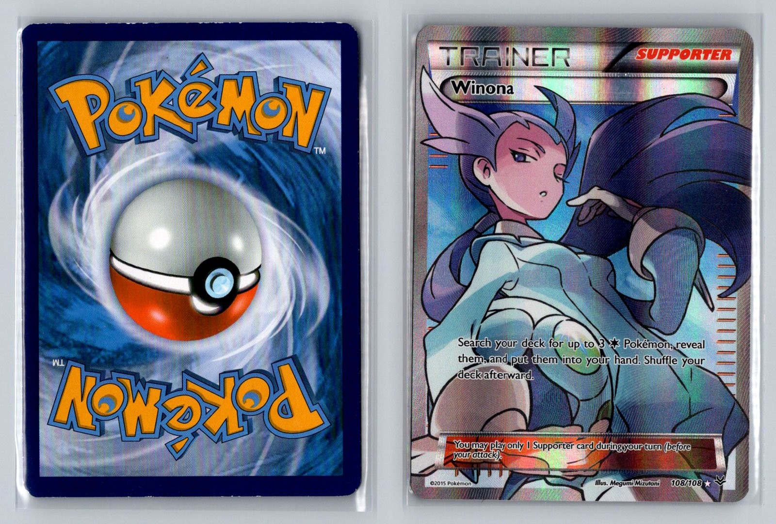 Winona 108/108 Roaring Skies Full Art Holo English Trainer Ultra Rare