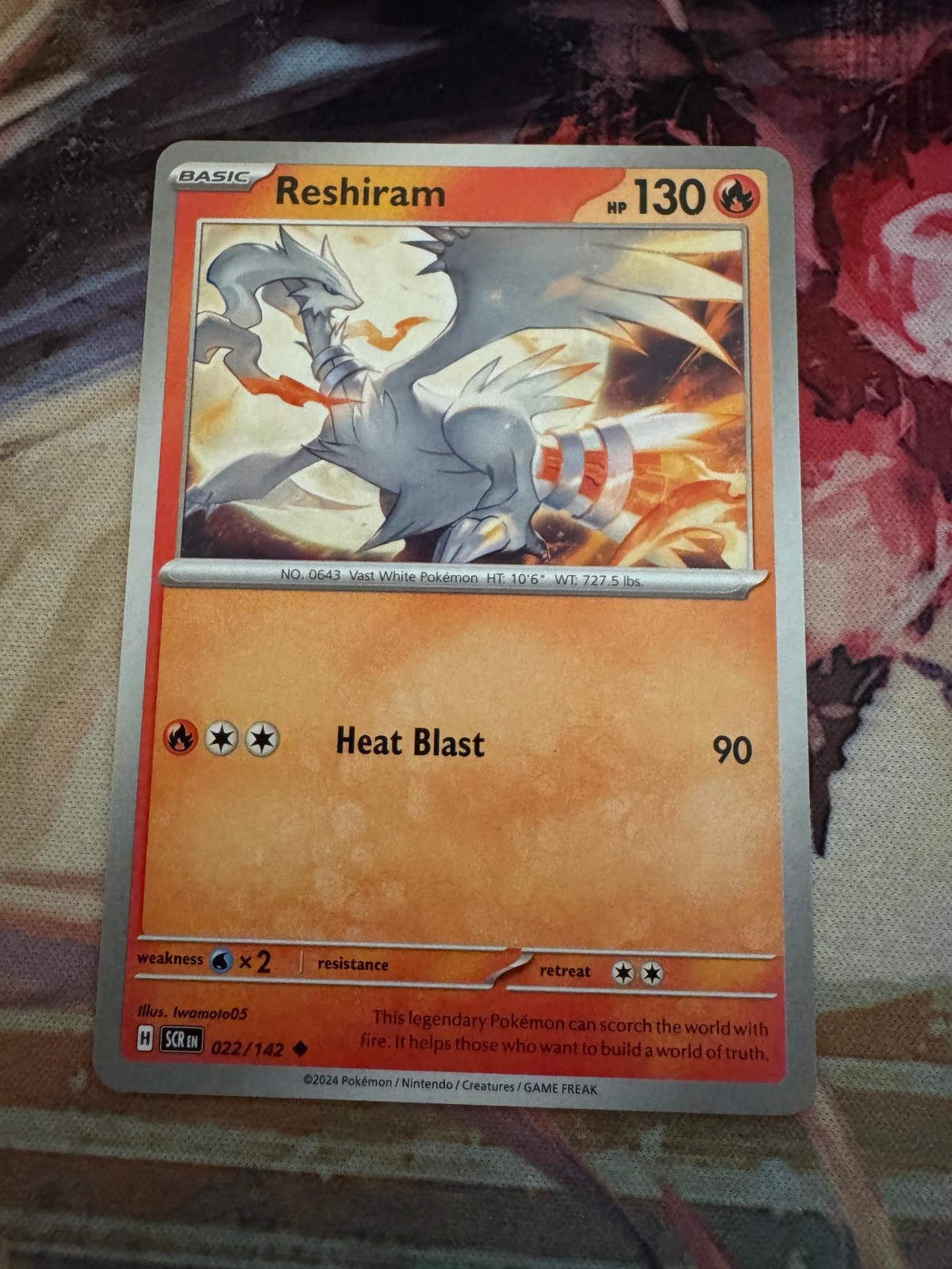 Reshiram 22/142 Uncommon Stellar Crown Pokemon Lightly Played