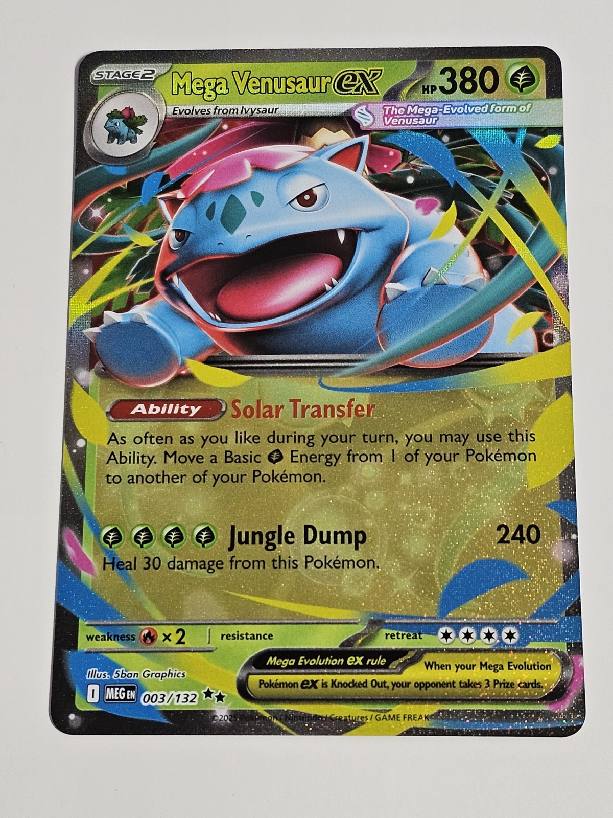 Mega Venusaur ex 003/132 Me01: Mega Evolution Holo