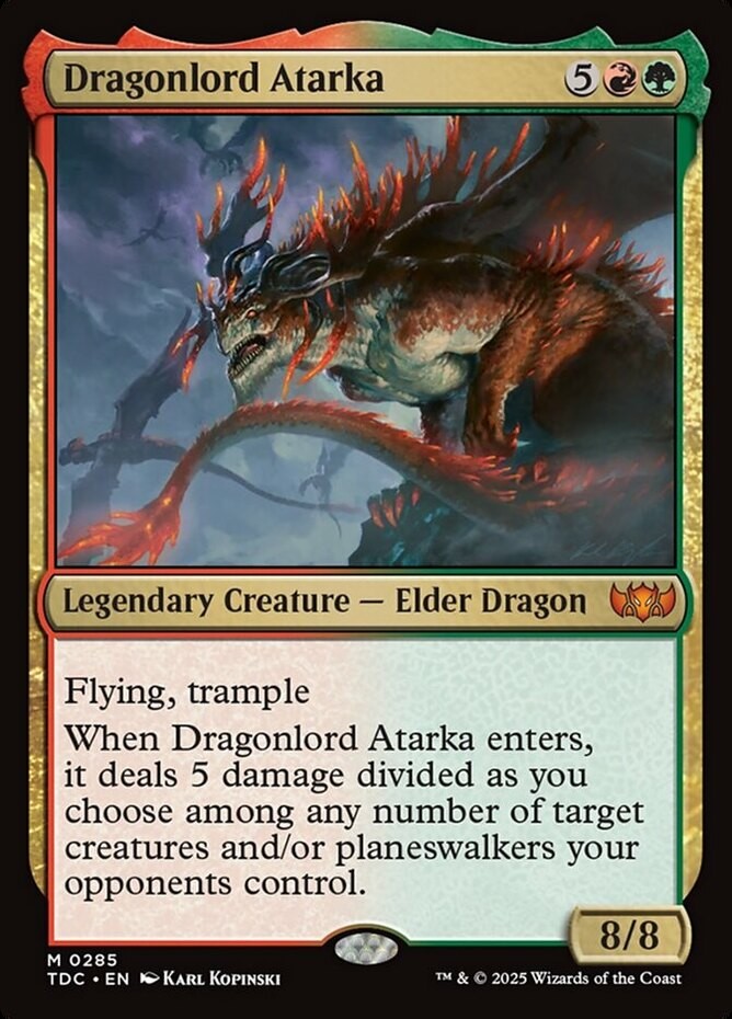 x1 Dragonlord Atarka M MTG Commander: Tarkir: Dragonstorm M/NM, English