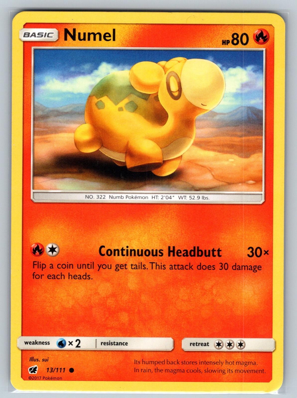 Numel 13/111 Common Crimson Invasion Pokemon Lightly Played