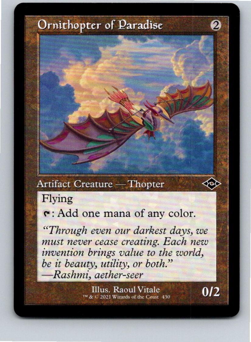 Magic the Gathering Ornithopter of Paradise (Retro Frame) Modern Horizons 2 MTG