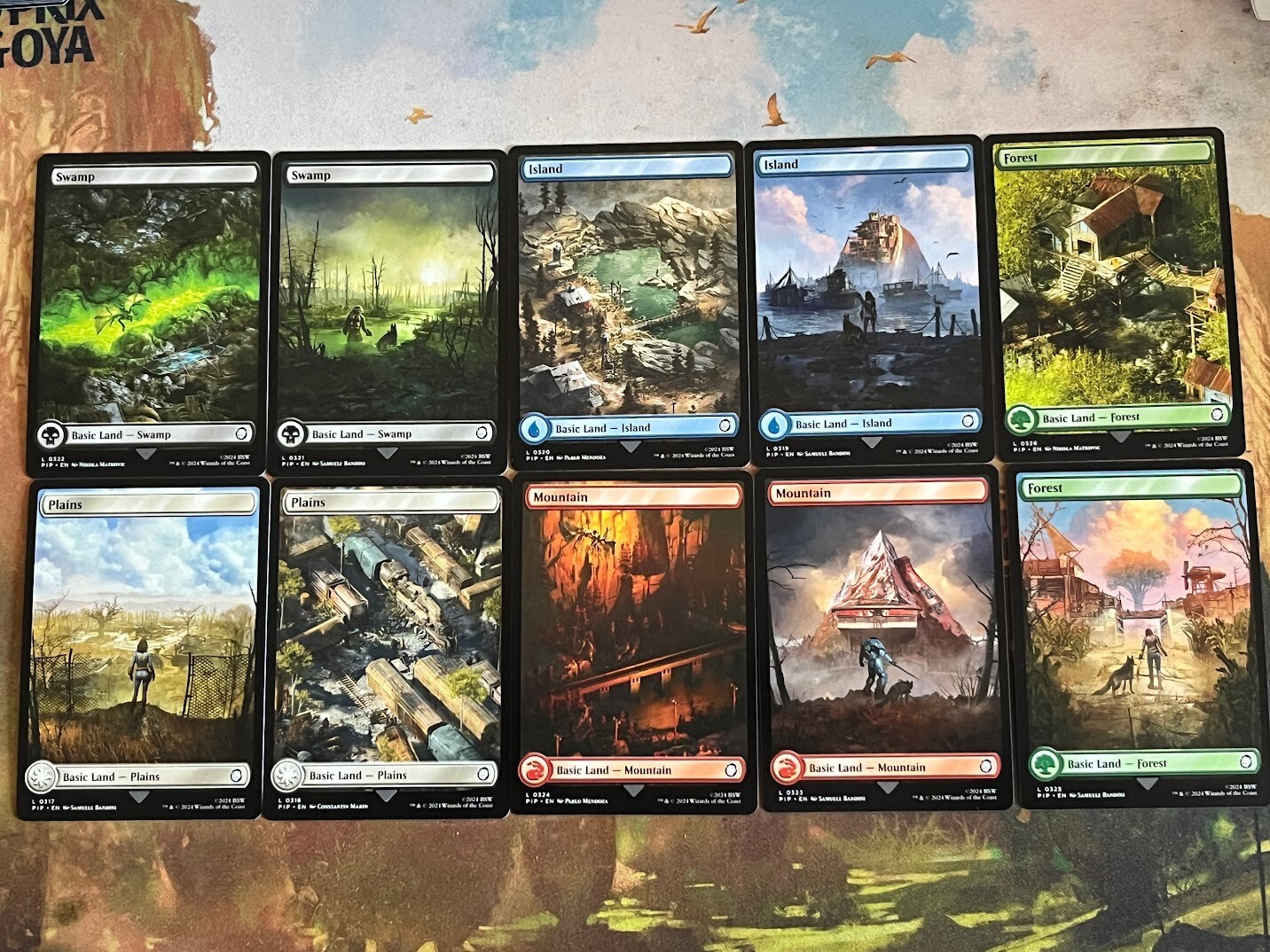 10x FULL ART LANDS – Full set – FALLOUT – MTG – Magic the Gathering
