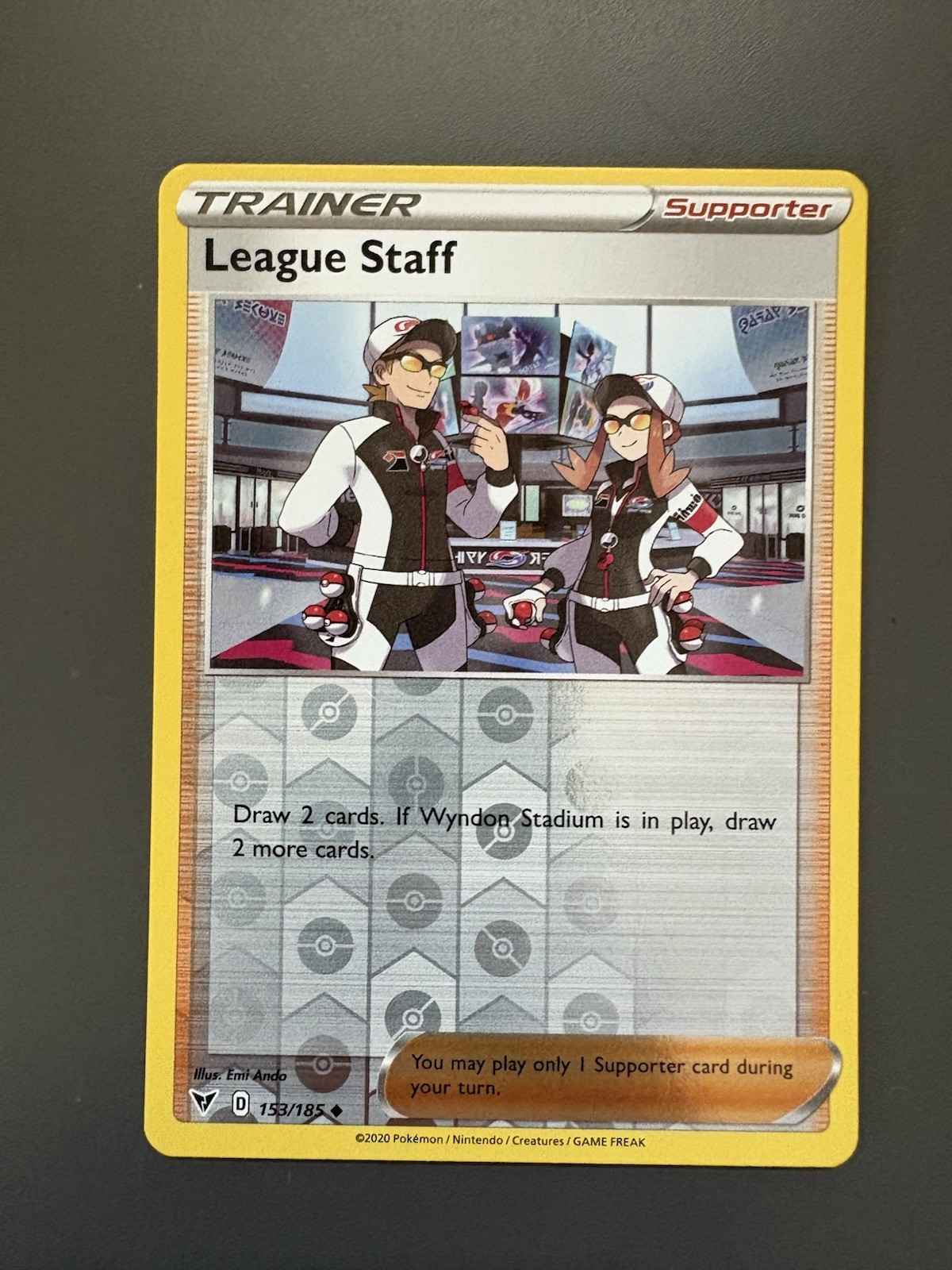 League Staff 153/185 Vivid Voltage Uncommon Reverse Holo Pokemon
