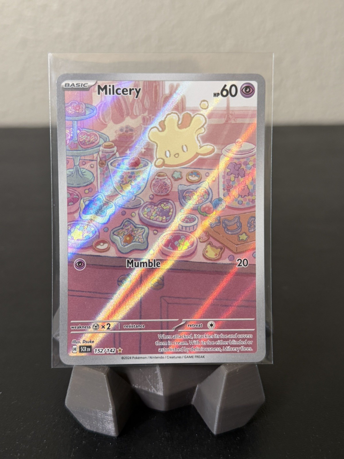 Pokemon TCG Milcery 152/142 SV07: Stellar Crown Illustration Rare Near Mint New