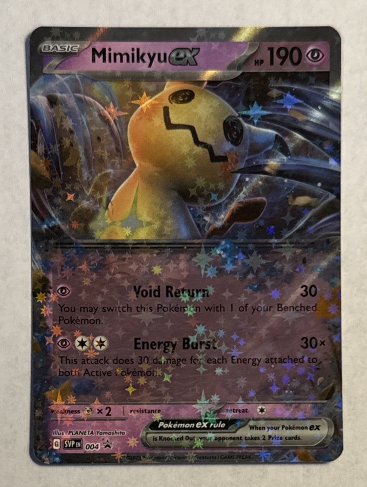 2023 Pokémon TCG Mimikyu EX #004 Holo Black Star Promo Scarlet & Violet