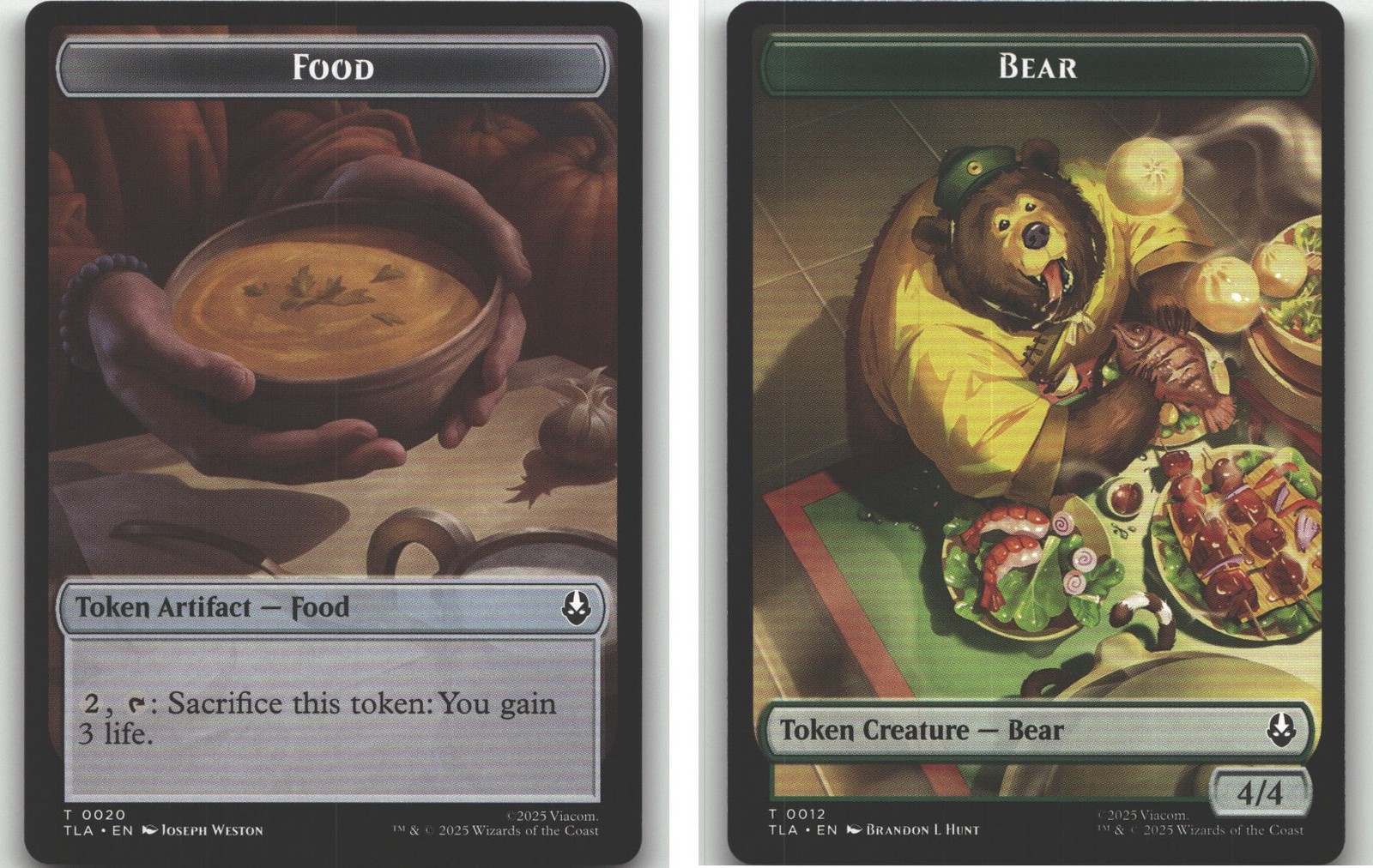 Bear // Food (0020) Double-Sided Token- (NM)–EN-[TLA – 12 // 20]