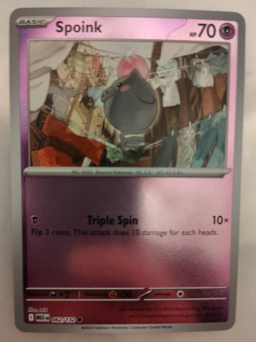 Spoink 062/132 ME01 Mega Evolution Reverse Holo Near Mint
