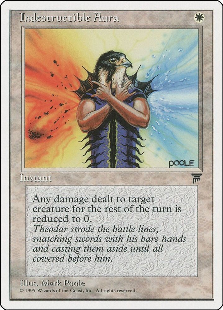 1995 Magic: The Gathering CHR – Indestructible Aura (#7, Common, Lightly Played)