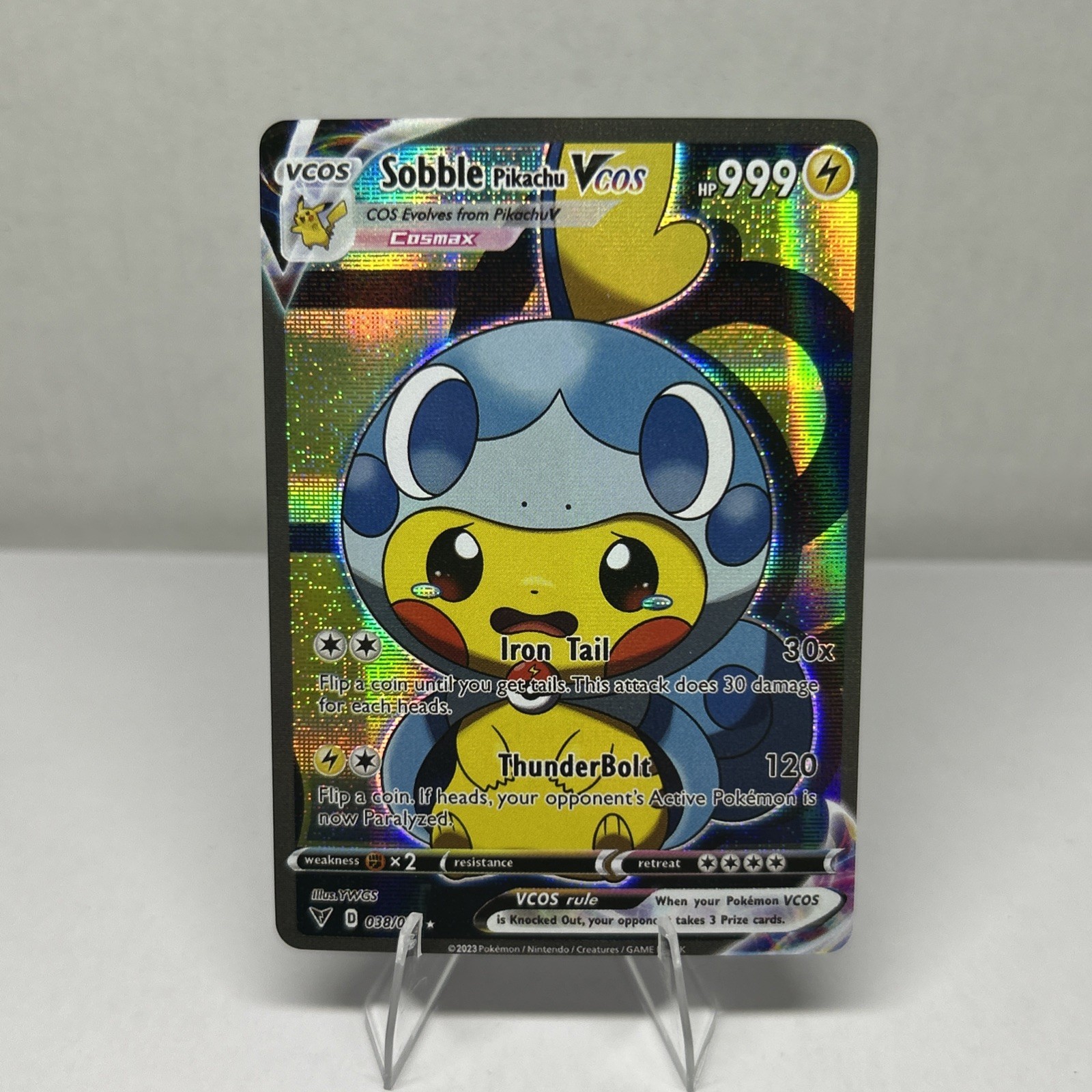 Sobble Pikachu VCOS Pokemon Card Holo Cosplay ART