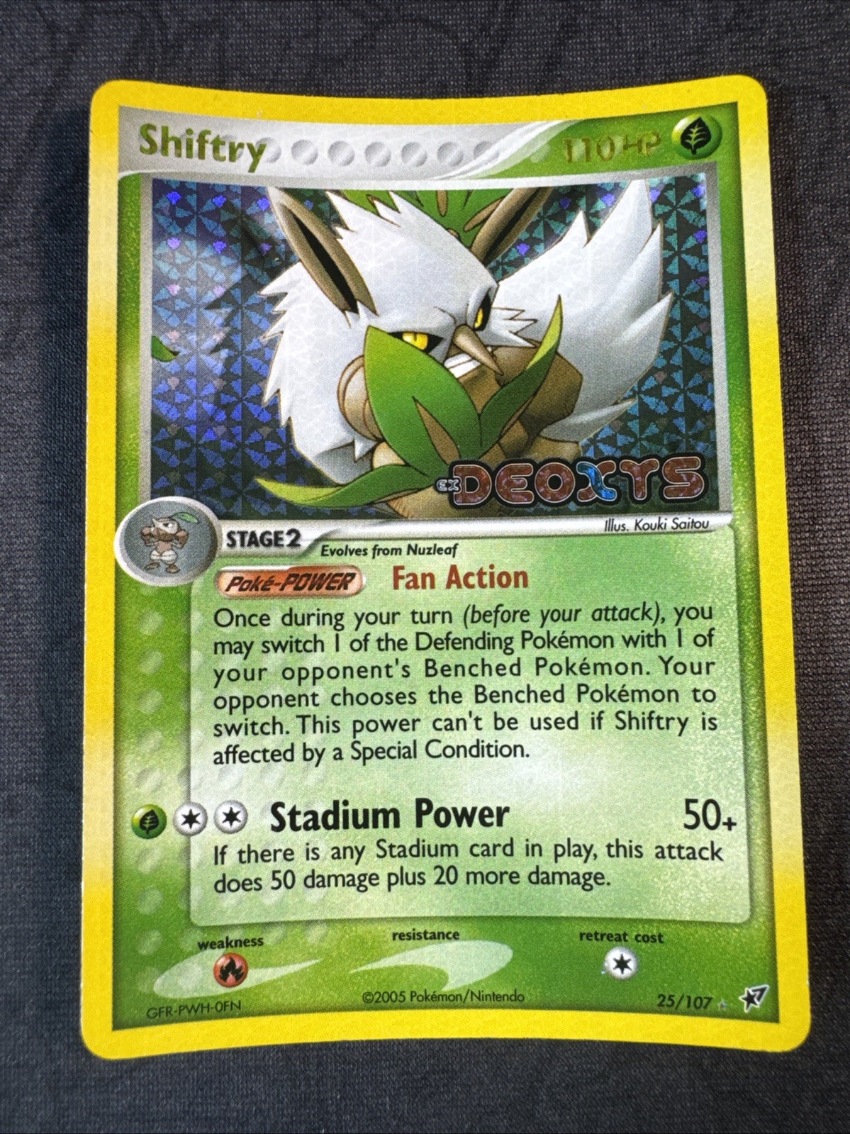 Shiftry 25/107 Deoxys Reverse Holo Stamped Rare Pokemon