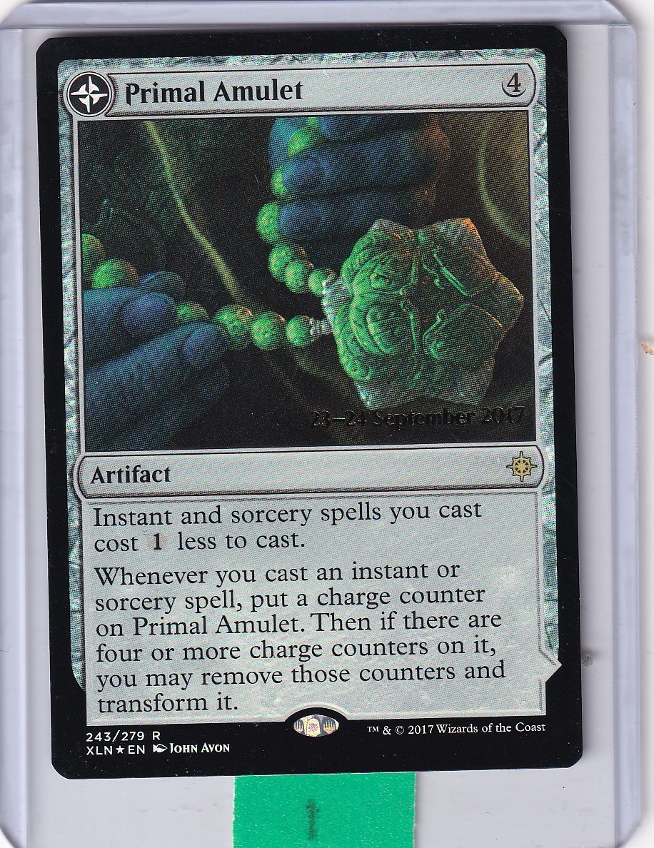 Primal Amulet/Primal Wellspring (Prerelease)(Ixalan) FOIL* Promo Date Stamped