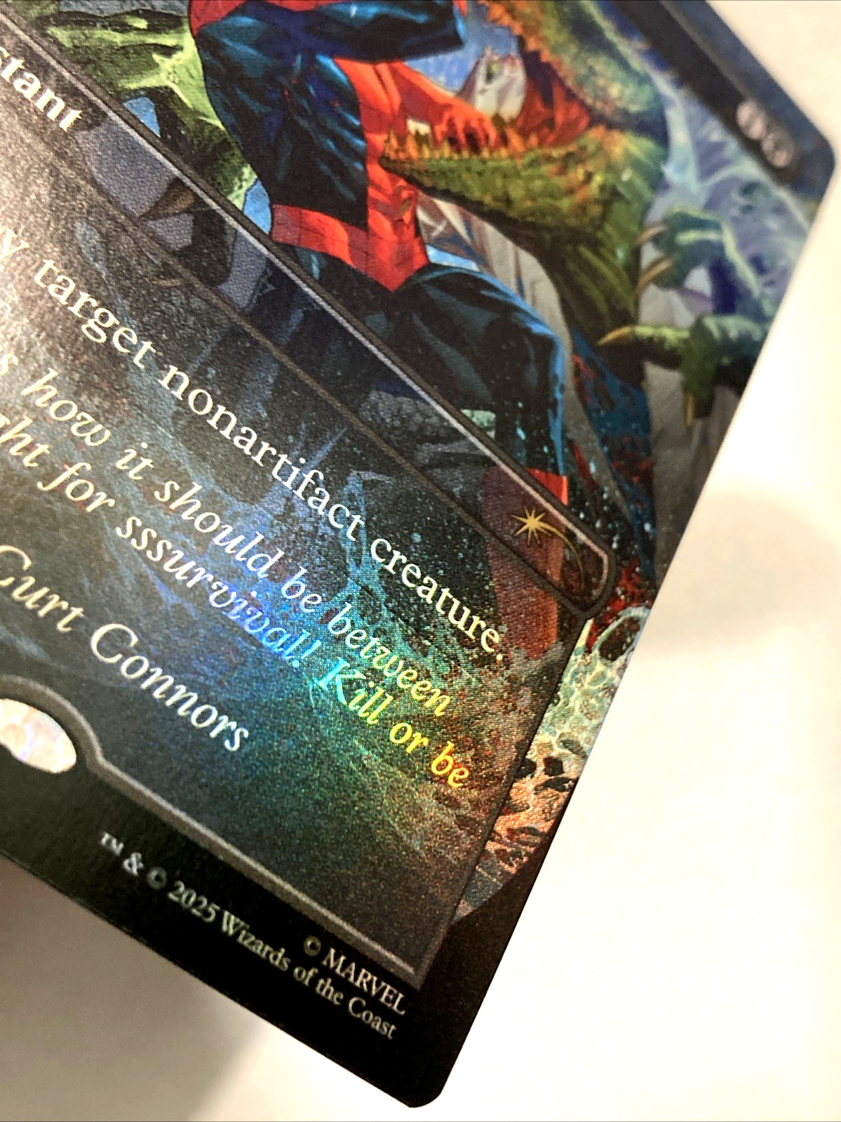 MTG Go for the Throat (Rainbow Foil) Secret Lair x Spider-Man 1986 NM