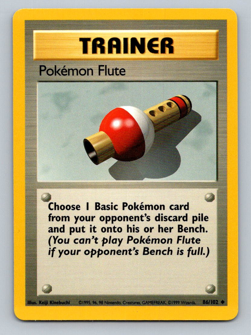 Pokemon Pokemon Flute Base Set 086/102 Light Play LP+ or Better