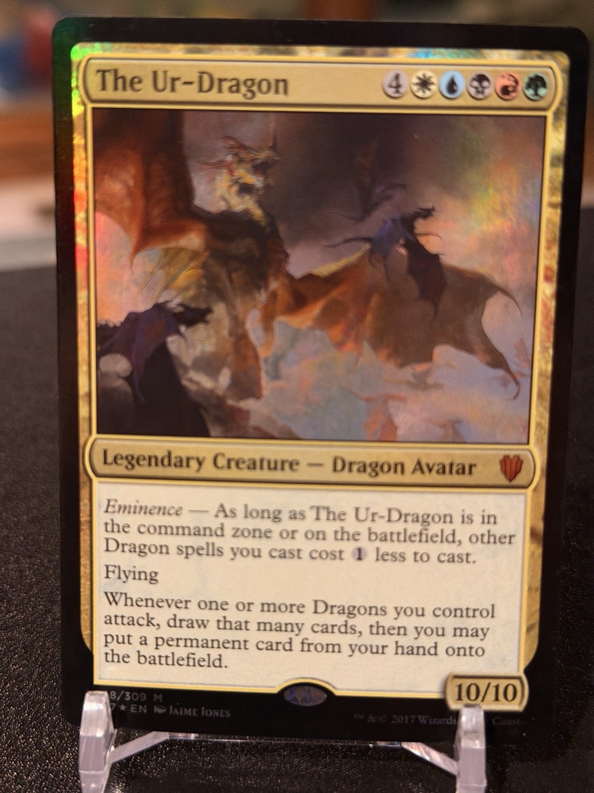 The Ur-Dragon 048/309 Foil Mythic – Commander 2017 – NM – Magic The Gathering