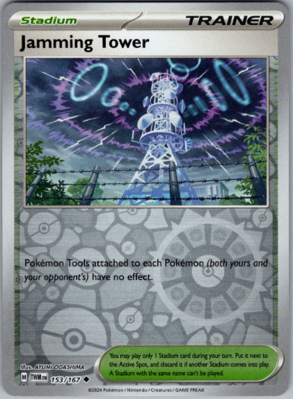 Pokemon -Jamming Tower – 153/167 – Reverse Holo – Twilight Masquerade – NM/M