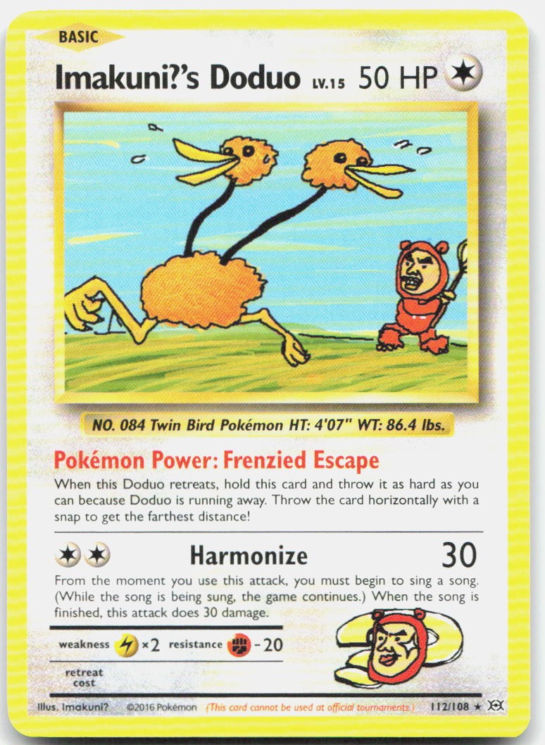 Imakuni?’s Doduo 112/108 Secret Rare Evolutions Pokemon Near Mint