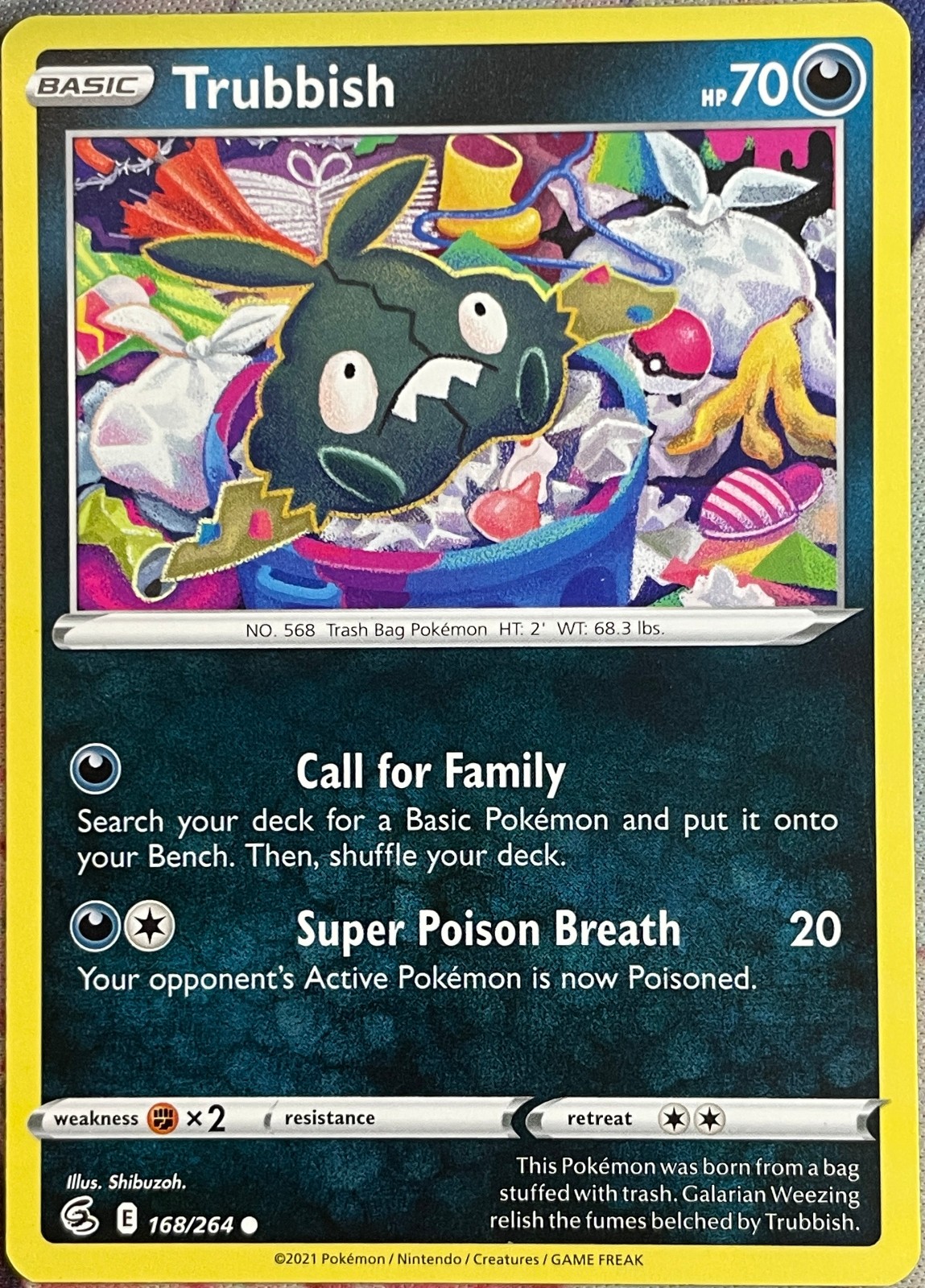Trubbish – 168/264 – Fusion Strike Pokemon 2021