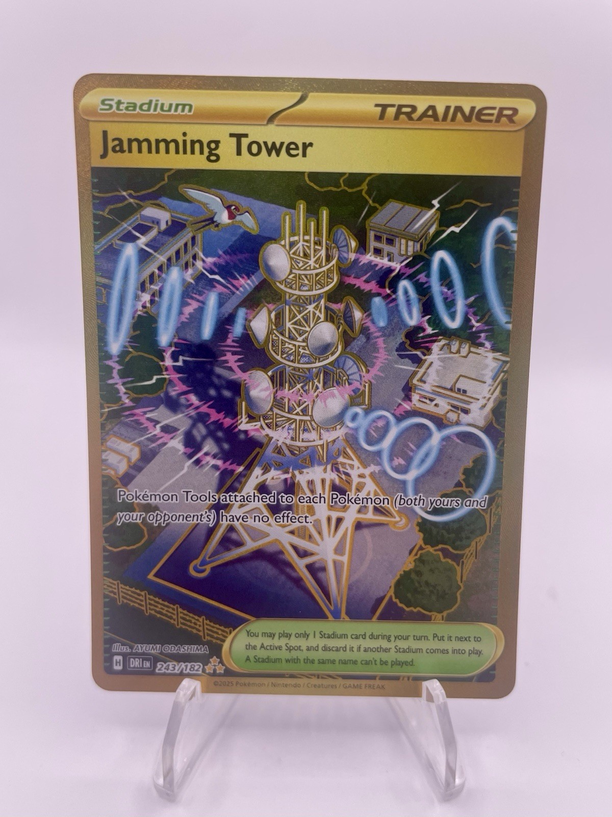 Pokémon TCG Trainer Jamming Tower Card 243/182 Destined Rivals