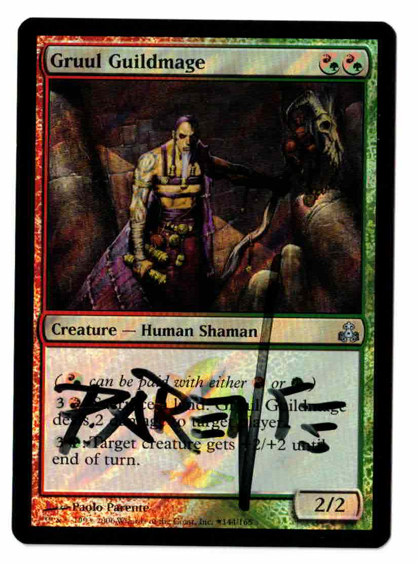Gruul Guildmage Launch Party Promos Foil signed by artist Paolo Parente!