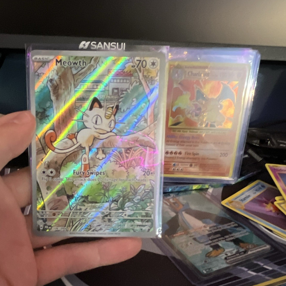 The Pokémon Company Meowth 206/165 SV 151 Illustration Rare Holo Full Art 70 HP