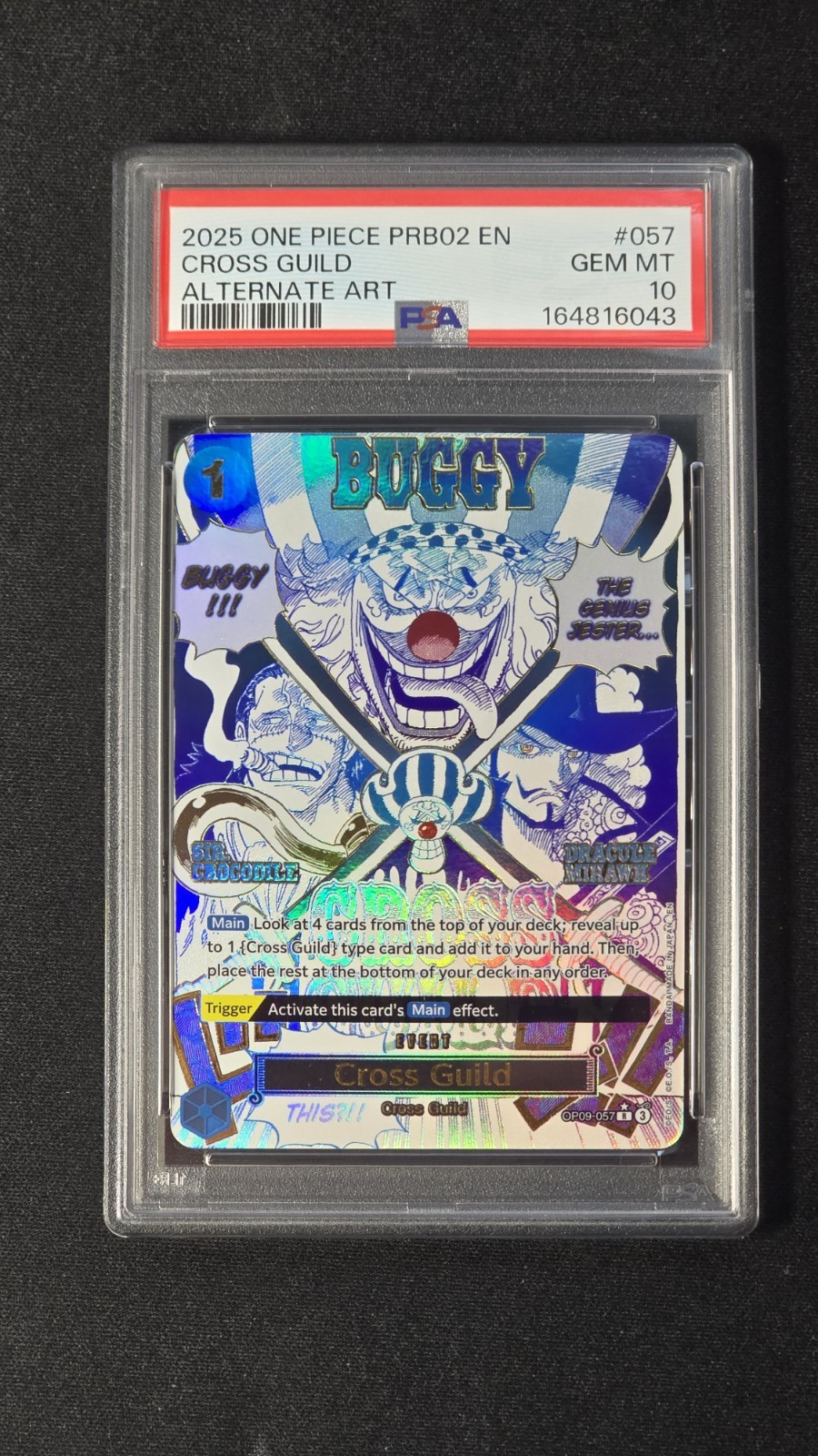 Cross Guild Alternate Art 057 PSA 10 One Piece Premium Booster 2 Series English