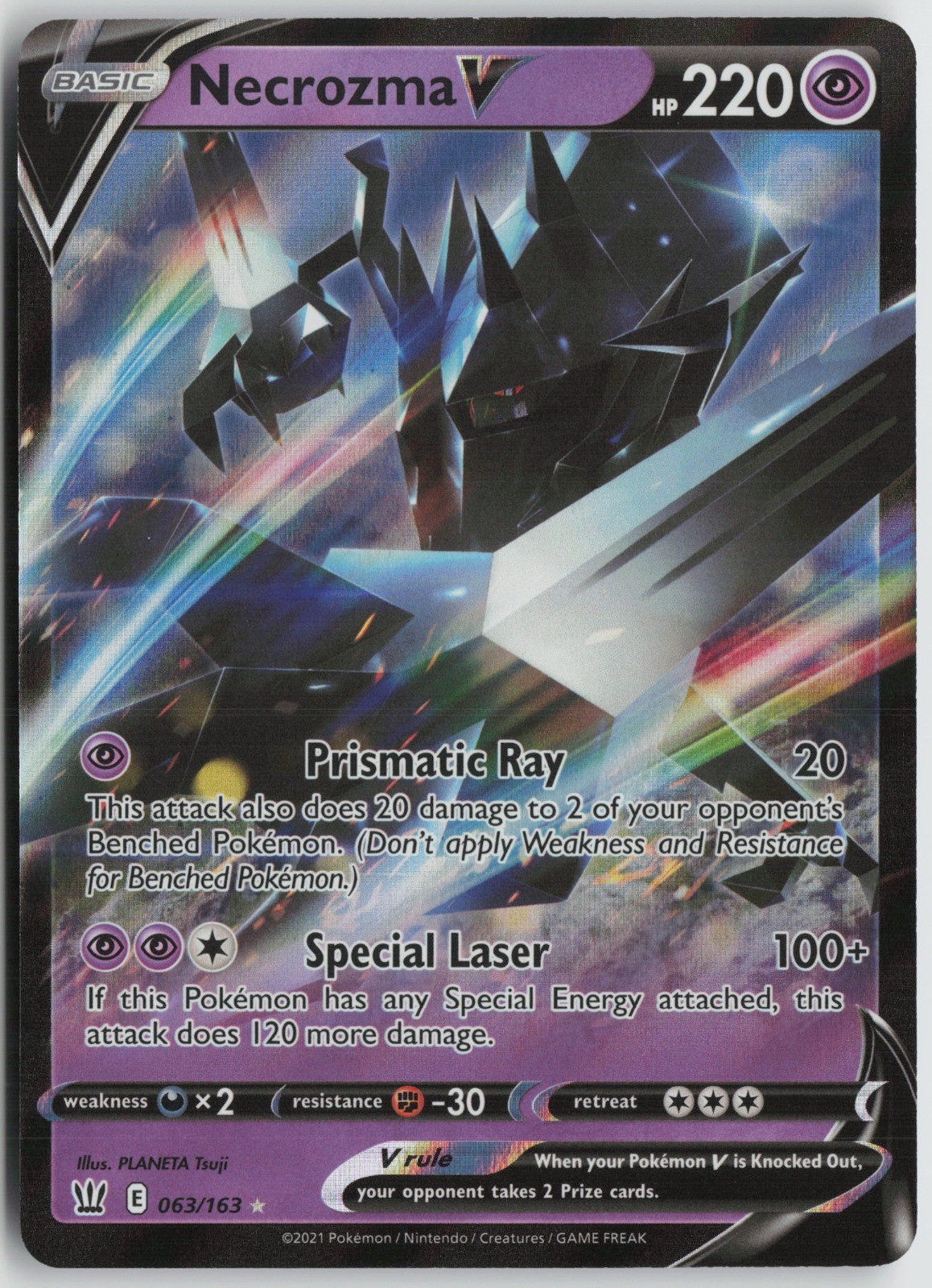 Necrozma V Ultra Rare Holo SWSH05: Battle Styles 063/163 NM PLANETA Tsuji