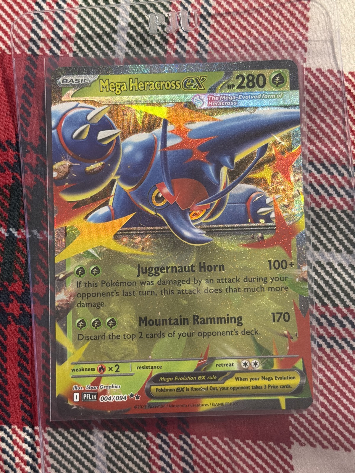 Pokemon Mega Heracross ex 004 Phantasmal Flames Double rare Holo Near Mint