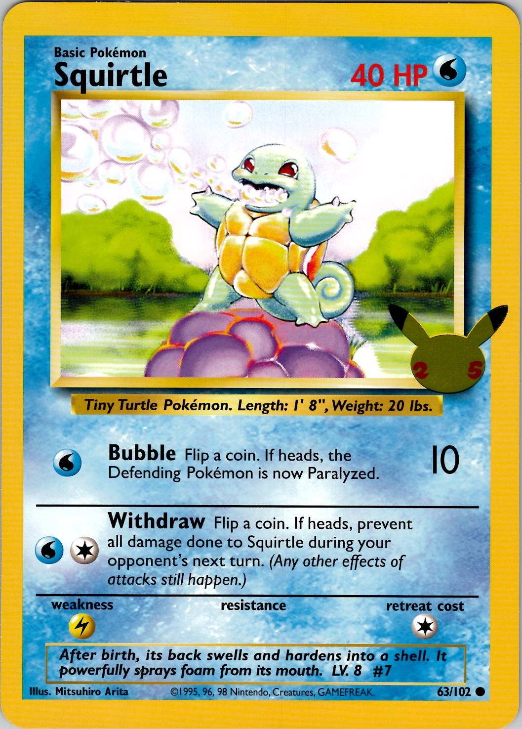 Squirtle First Partner Pack 063/102 JUMBO CARD NM