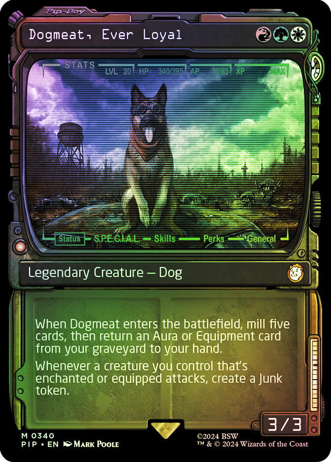 MTG FOIL Dogmeat, Ever Loyal Showcase – Fallout Commander