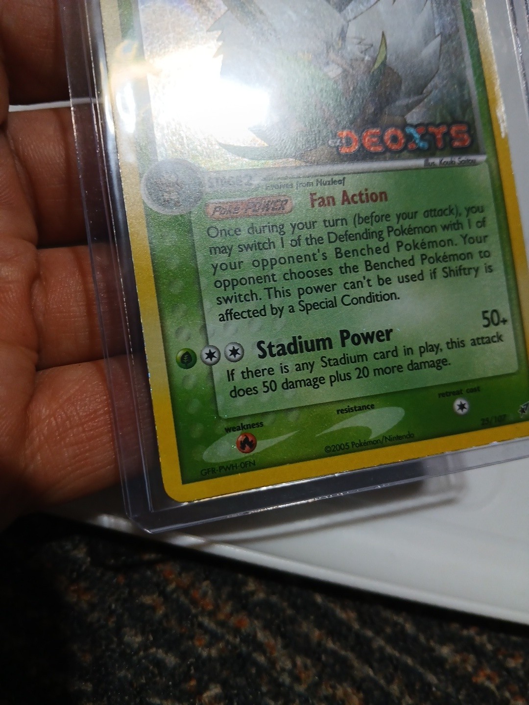 Shiftry – #25/107 – EX Deoxys – Stamped Reverse Holo Pokemon Nintendo English