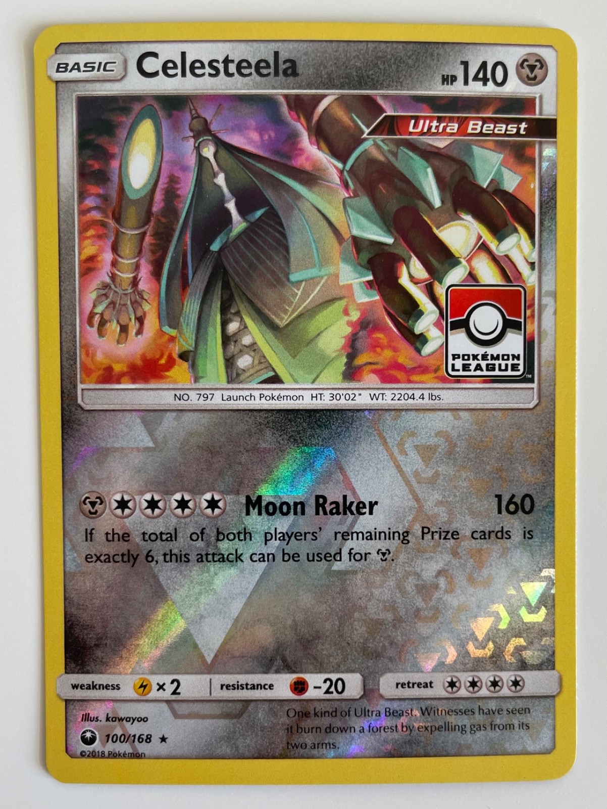 Celesteela 100/168 Pokemon TCG Celestial Storm League Promo LP