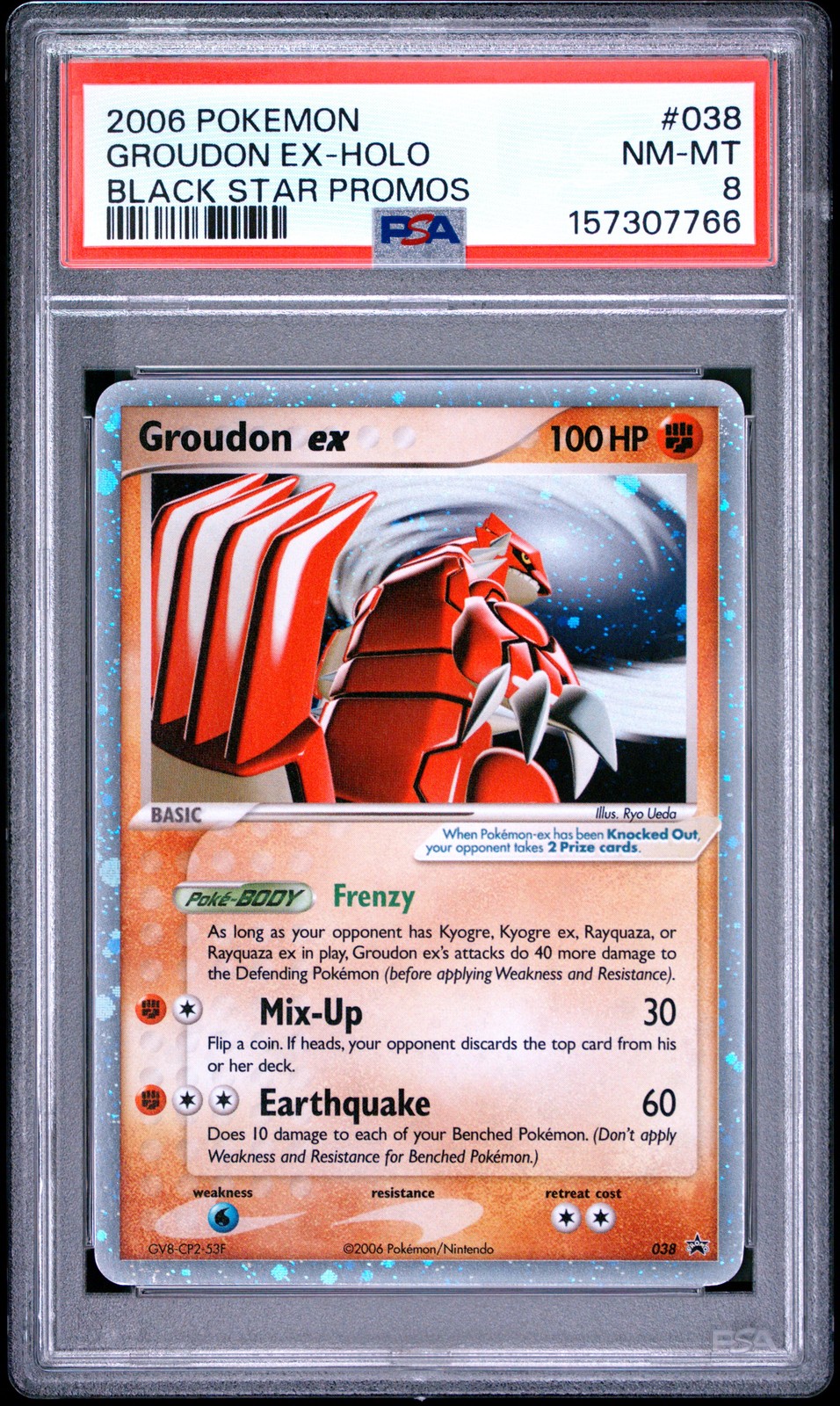 Pokemon Groudon EX Holo Black Star Promos 038 PSA 8