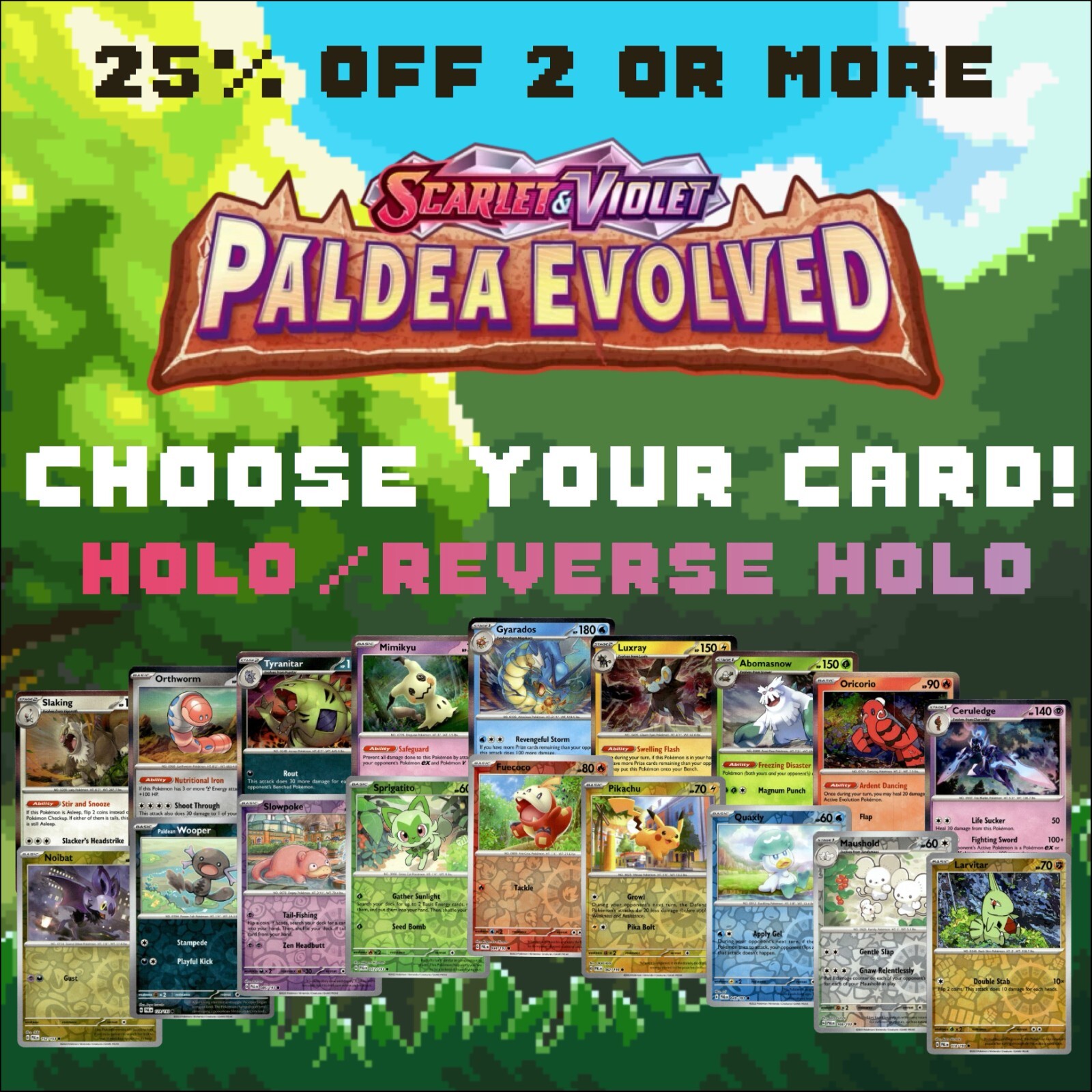 Pokemon TCG – Paldea Evolved: Choose Your Card! – All Holos/Reverse Holo Cards!