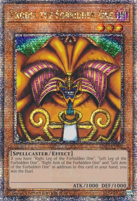YUGIOH: 1x Exodia the Forbidden One (Quarter Century Secret Rare) TN23-EN002 NM
