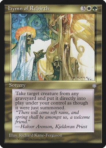 Hymn of Rebirth NM/M Ice Age Multicolor Sorcery Mtg Magic English Regular