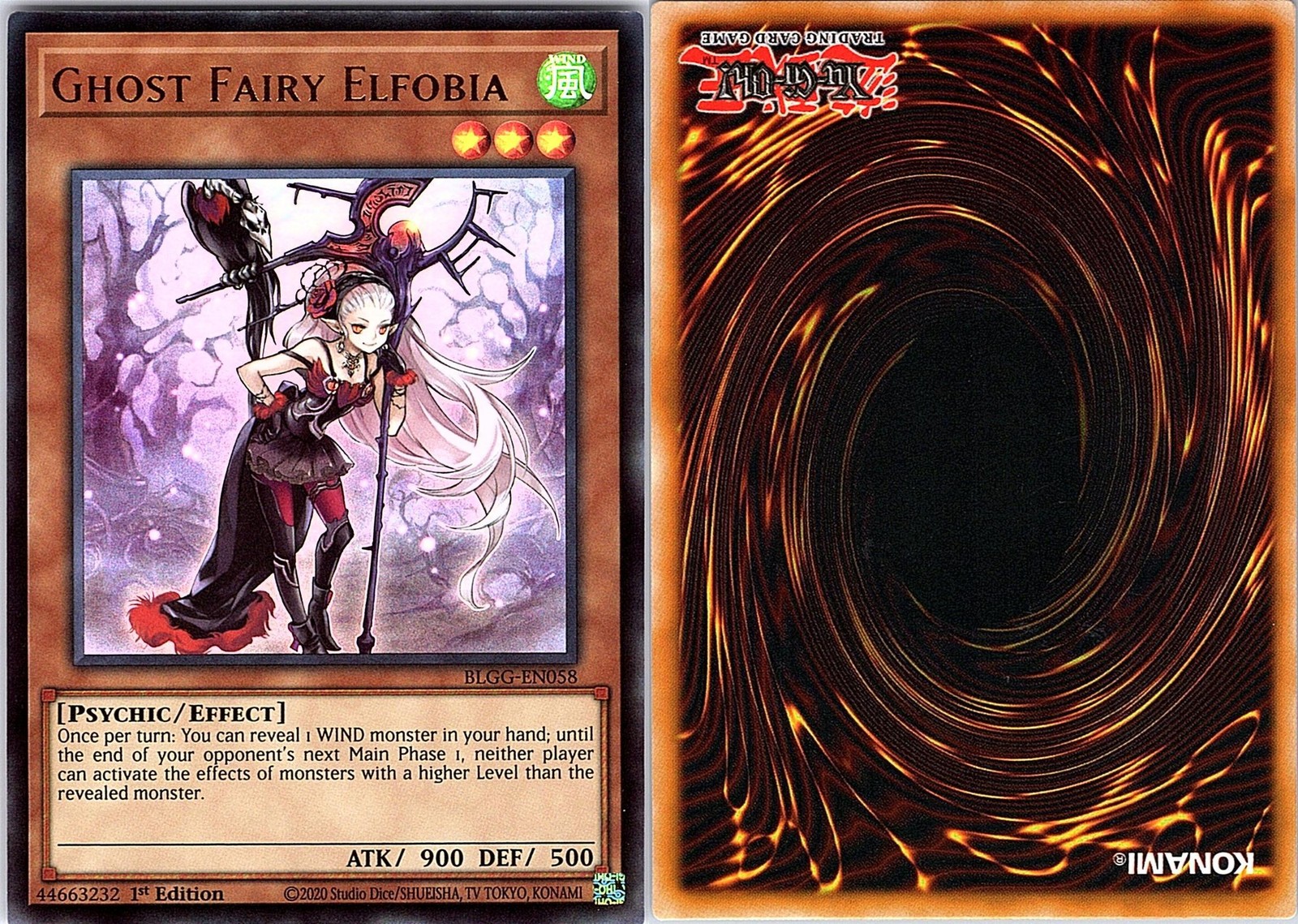Ghost Fairy Elfobia BLGG-EN058 Battles of Legend: Glorious Gallery Yu-Gi-Oh NM