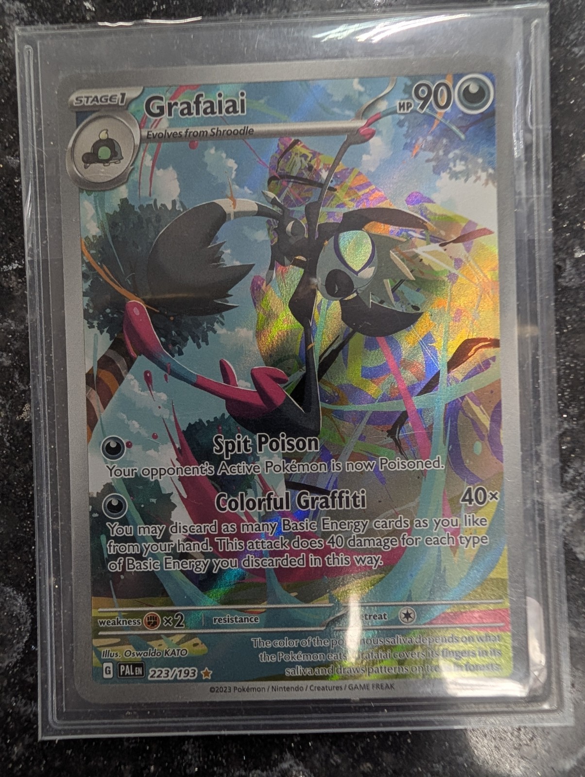 The Pokémon Company SV02 Paldea Evolved Grafaiai 223/193 Full Art IR Holo M/NM