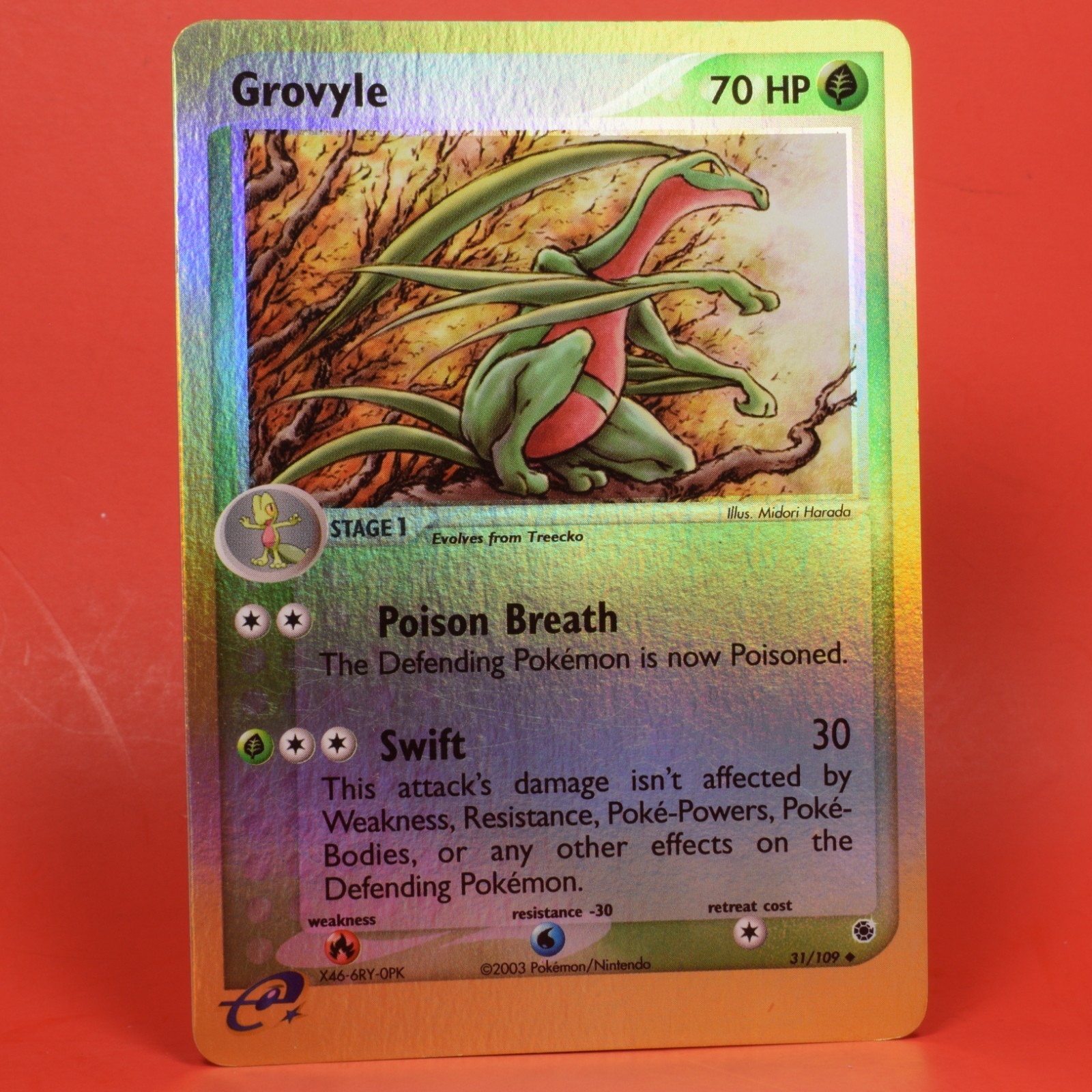 Pokemon TCG English Card Ruby & Sapphire Grovyle 31/109 Reverse Holo
