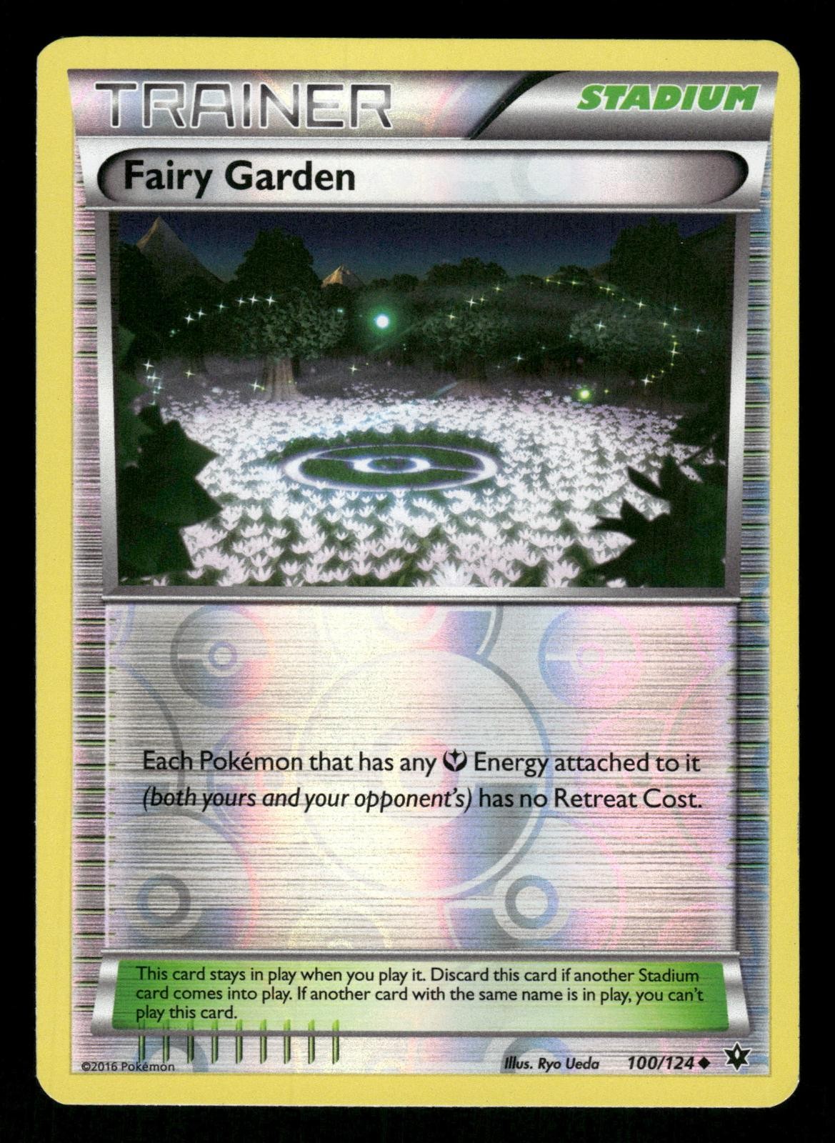 Fairy Garden 100/124 NM Uncommon Reverse Holo Fates Collide 2016 Pokemon TCG