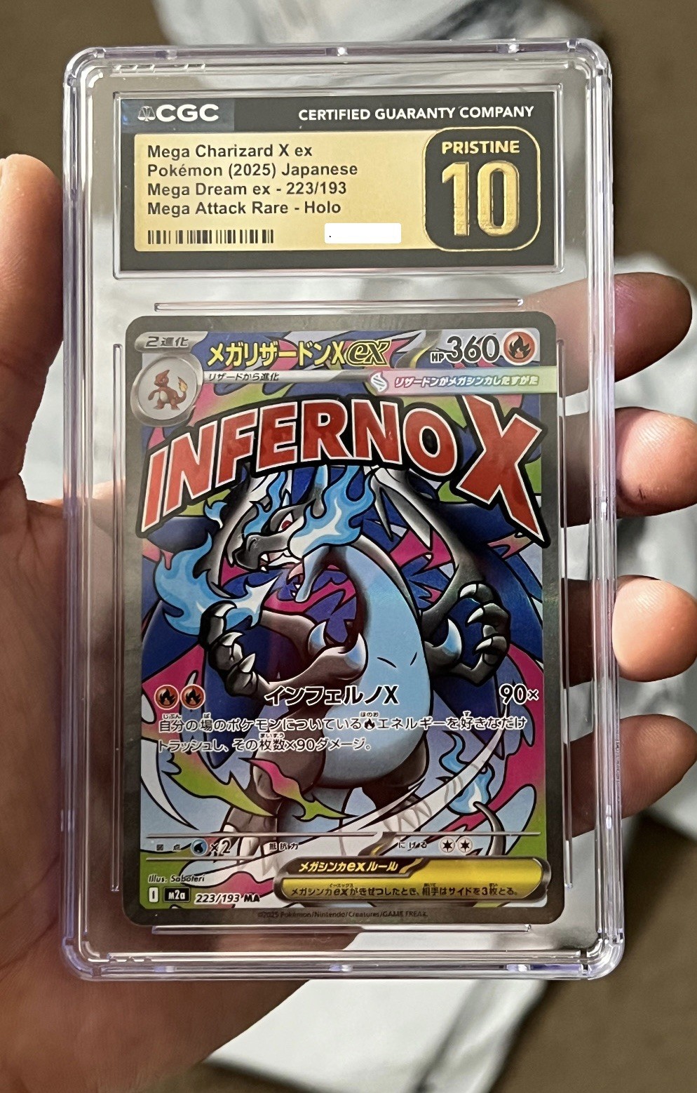 Pokemon Mega Charizard X EX 223/193 M2a Japanese Mega Attack Rare Holo PSA 10