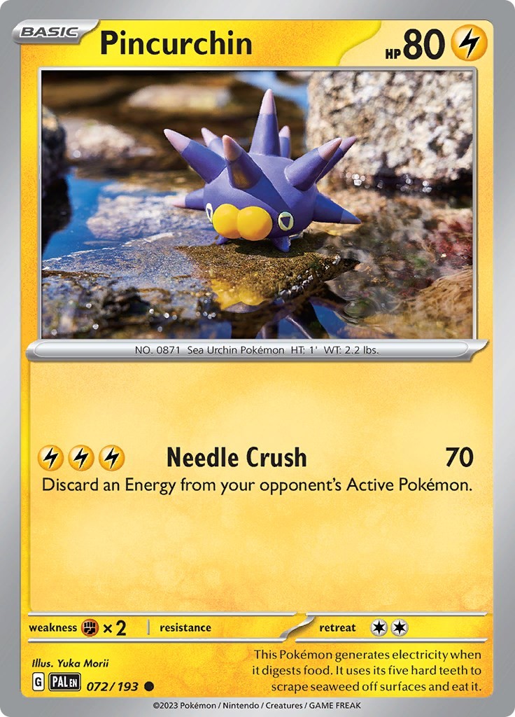 Pincurchin PAL 072/193 Pokémon SV02: Paldea Evolved Common EN NM
