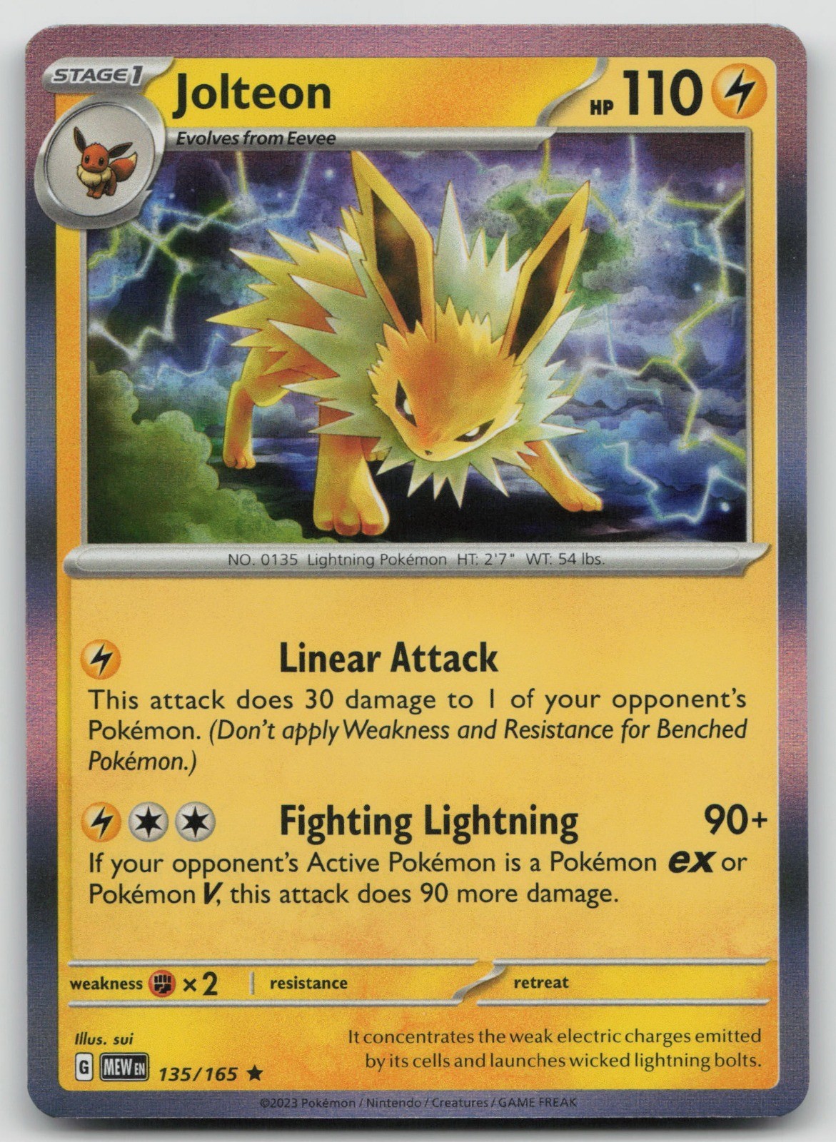 Jolteon – [SV: Scarlet & Violet 151 – 135/165] – Holo NM