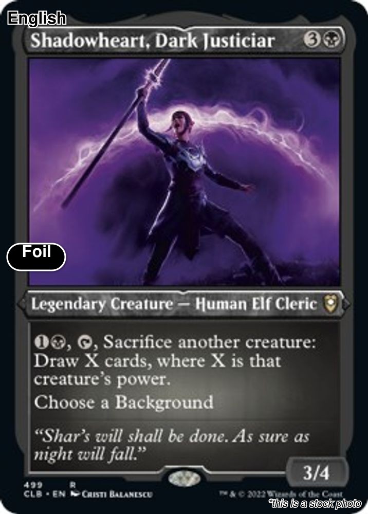 Shadowheart, Dark Justiciar (Foil Etched) EN [CLB – 499] – NM [Foil] TCG MTG