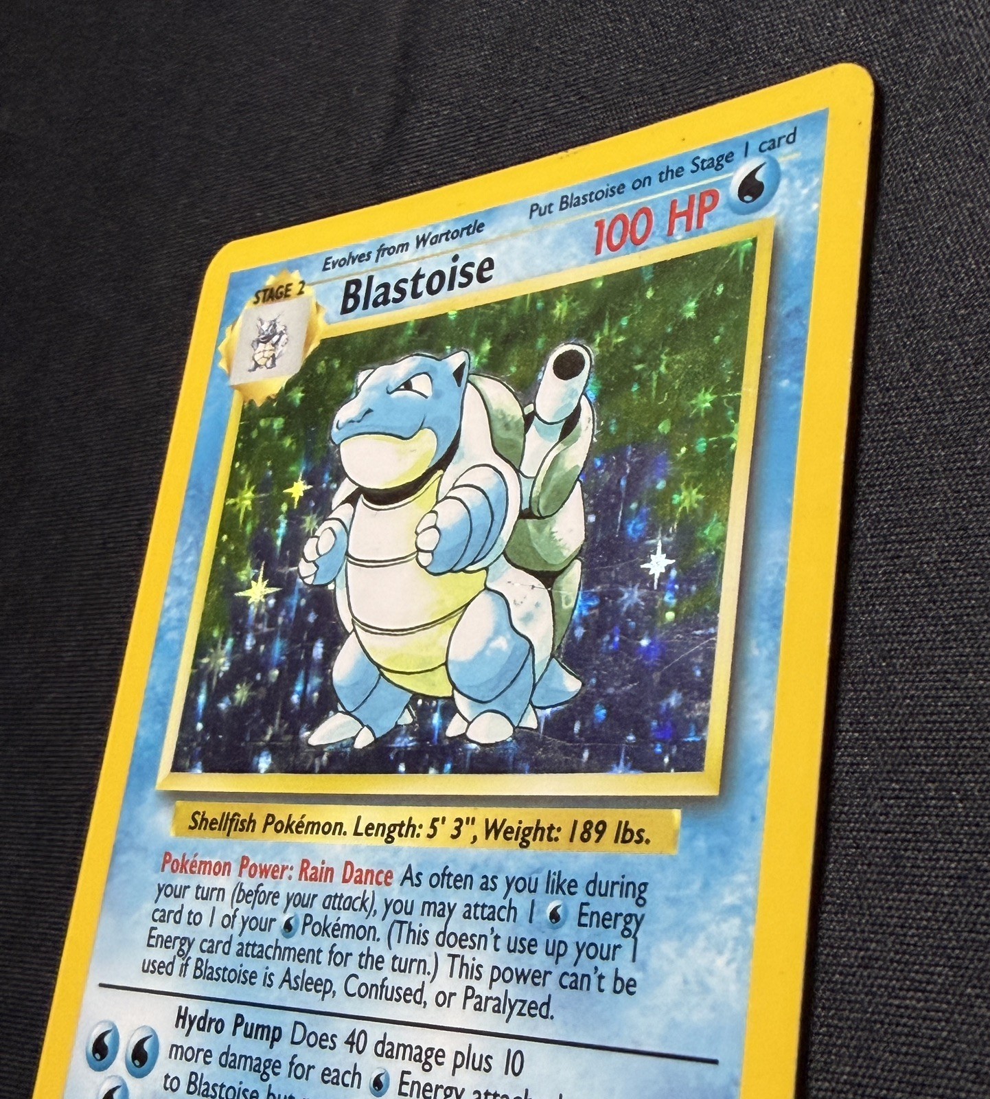 Pokemon Base Set Blastoise 2/102 Holo Unlimited WOTC Vintage LP/MP Read