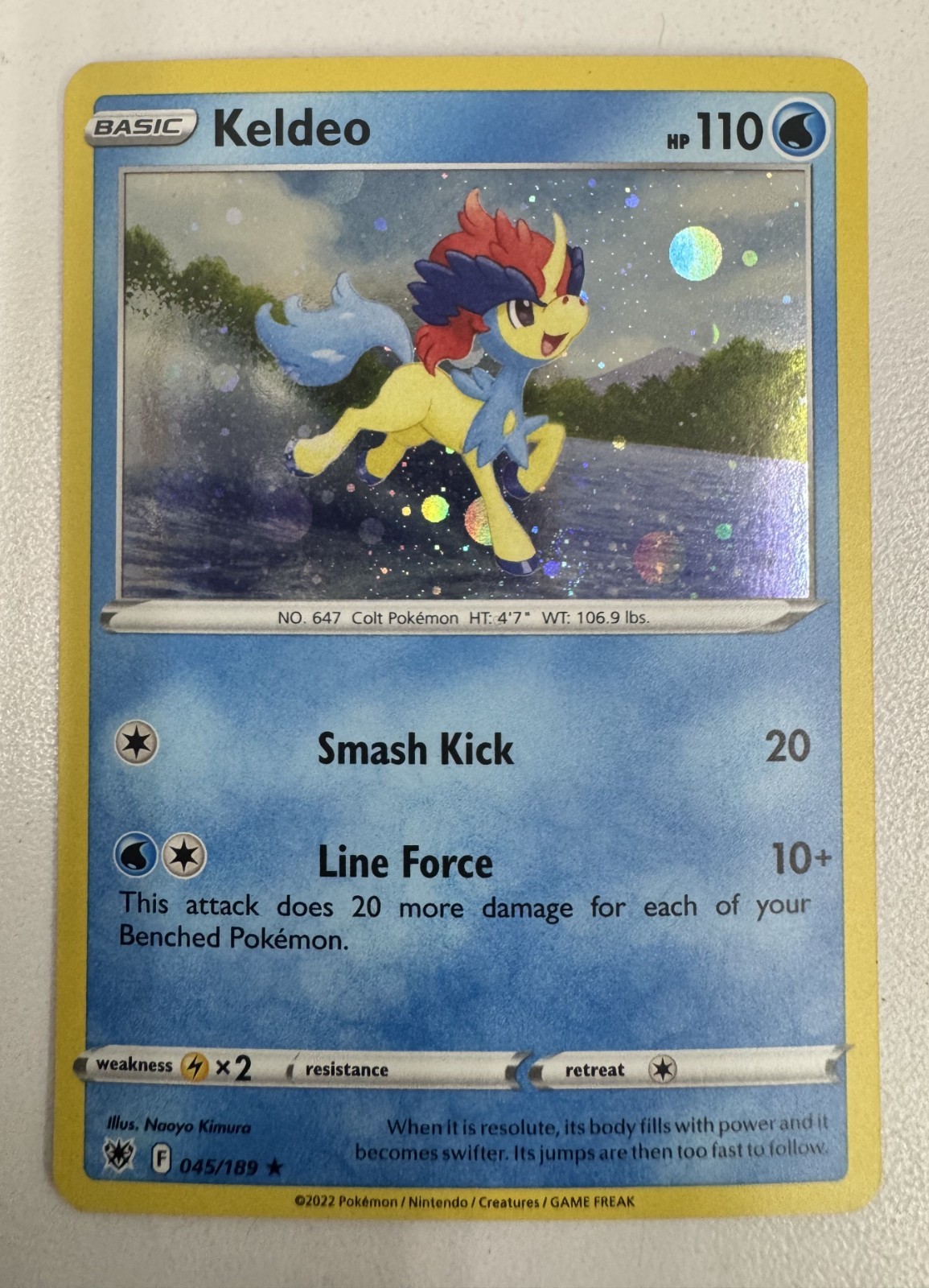 Keldeo – 045/189 – Cosmos Holo – Promo – Astral Radiance – NM/M