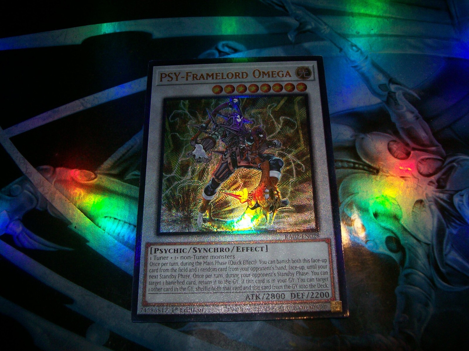 PSY-Framelord Omega 1st Edition Prismatic Ultimate Rare RA02-EN028 Yu-Gi-Oh!