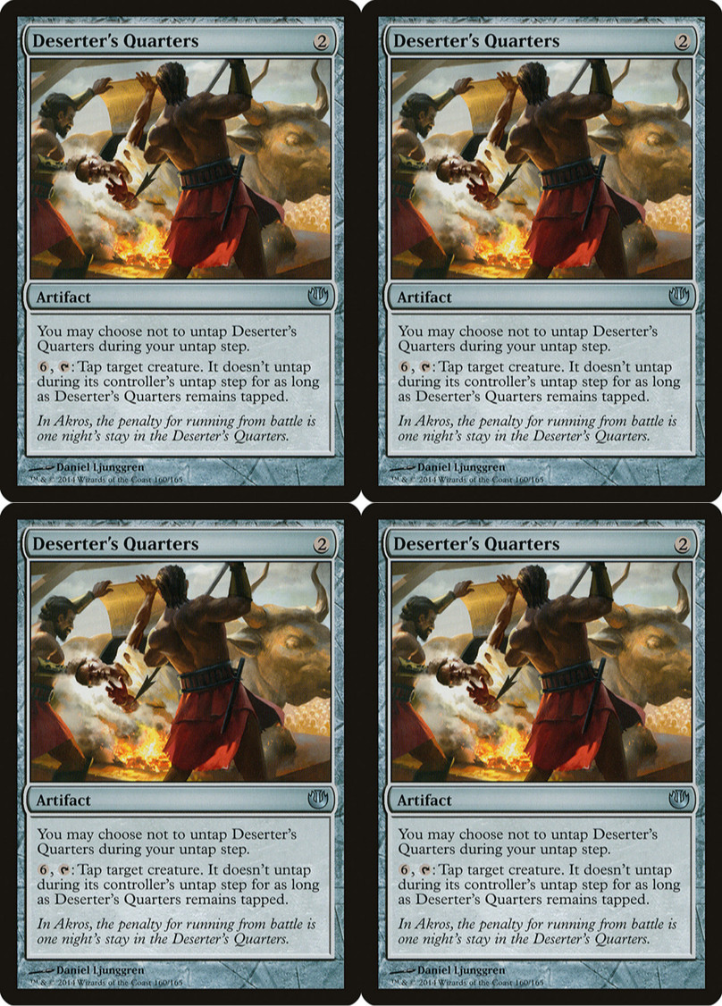 4x MTG 2014 DESERTER’S QUARTERS – ARTIFACT UNCOMMON – MAGIC CARD x4 copies