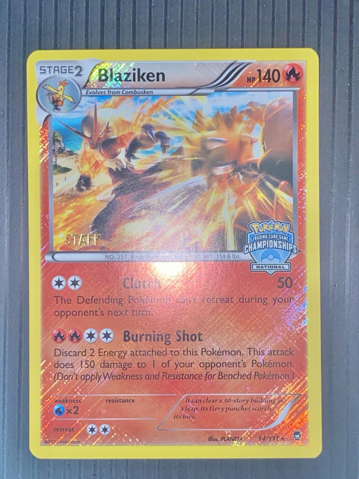 Blaziken – (National Championships) [Staff] 014/111 League & Championship Cards