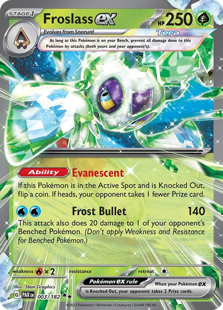 Froslass ex Holo Double Rare SV04: Paradox Rift 003/182 NM